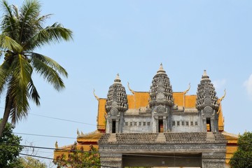 Modern Buddhist temple in Siem Reap, Cambodia