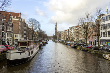 View of one of the Unesco world heritage famous city canals