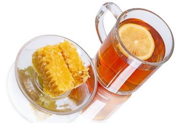 Tea with lemon and honey