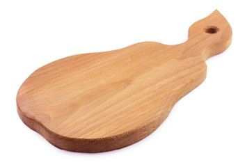 wooden board isolated on white background