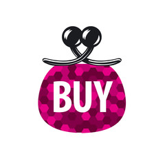 vector logo red purse to buy