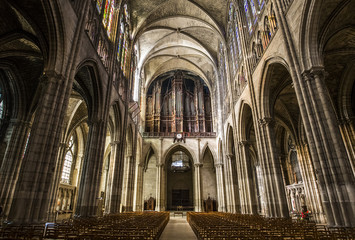 Fototapeta premium interiors of basilica of saint-denis, France