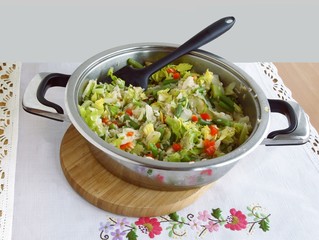 rice with vegetables as rizotto meal