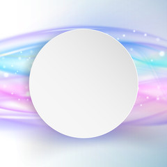 Abstract blue wave background with place for text, vector