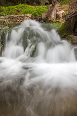 fresh waterfall  in the Algarve region, Portugal.