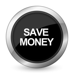 save money black icon