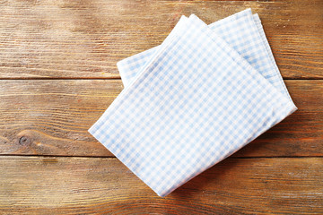 Napkin on wooden table