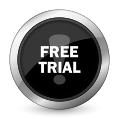 free trial black icon