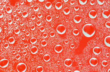 rain drops background with hearts shapes
