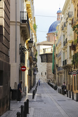 Beautiful street in the center of Valencia