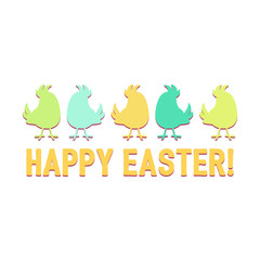 Cartoon vector silhouettes of birds