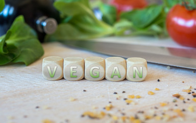 Knife, Salad, Cubes And Spices On A Chopping Board #2