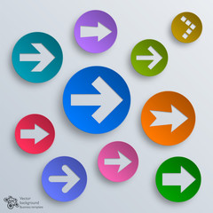 Infographic Vector Colorful Arrow Buttons