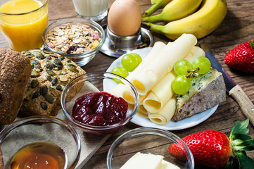 gedeckter Frühstücksisch