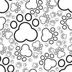 cat paw seamless pattern