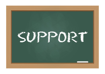 Fototapeta premium Support text on chalkboard