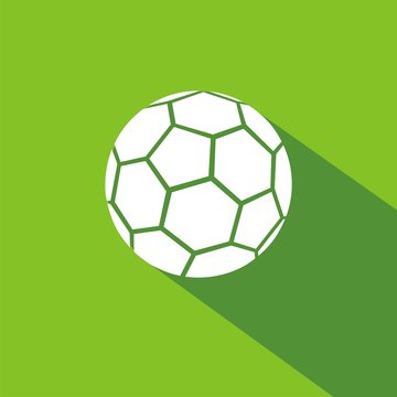 Icono balón fútbol verde sombra
