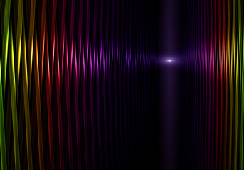 Rainbow sticks in a perspective disposition