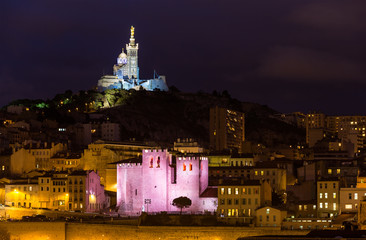 Notre-Dame de la Garde and Abbey of Saint Victor in Marseille -