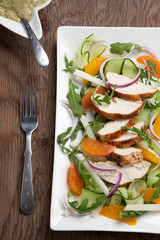 Spiced-Rubbed Turkey Breast with Salad