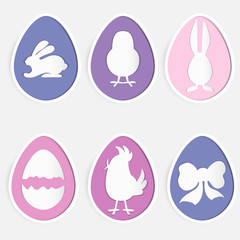 Set of Easter symbols vector