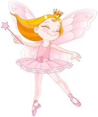 Rolgordijnen Cute fairy ballerina © Anna Velichkovsky