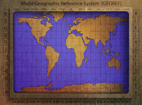 world geographic reference system, world map