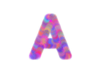 colorful fur of font