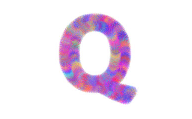 colorful fur of font