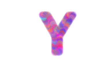 colorful fur of font