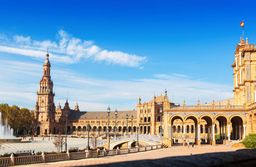 Fototapeta premium view of Plaza de Espana at Sevilla