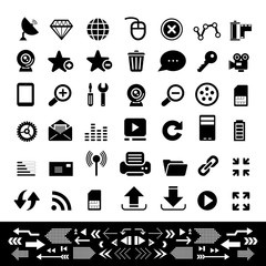 web and internet icon set
