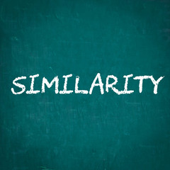Obraz premium SIMILARITY written on chalkboard