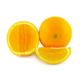 Orange fruit isolated on white background.