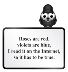Monochrome comical Internet poem