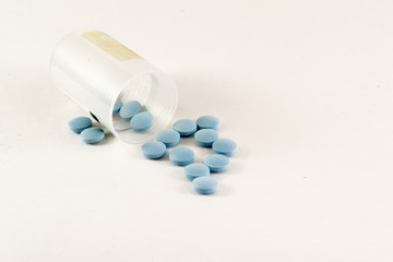 Obraz na płótnie Canvas Blue Medicine Pills.