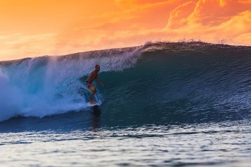 Surfer on Amazing Wave