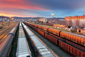 Naklejka na ściany i meble Cargo Transportation - Train
