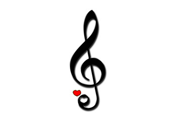 Musiknote mit Herz / Sheet Music Heart