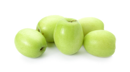 Green Monkey apple on white background