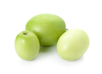 Green Monkey apple on white background