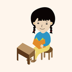 student cartoon theme elements vector,eps