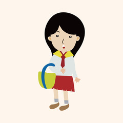 student cartoon theme elements vector,eps