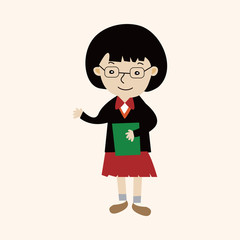 student cartoon theme elements vector,eps