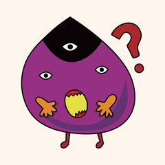 monster cartoon theme elements vector,eps