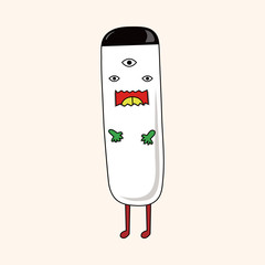 monster cartoon theme elements vector,eps