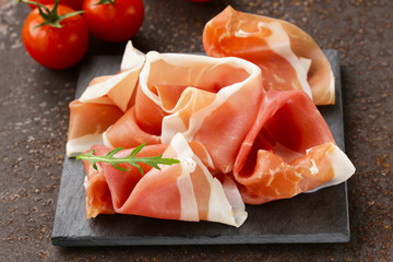 parma ham (jamon) traditional Italian meat specialties