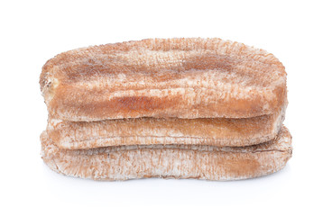 dried banana isolated on white background