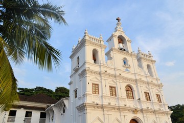 Fototapeta na wymiar Catholic Christian Village Church, Goa, India