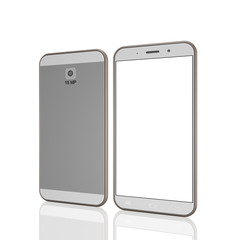 Mobile phone on white background,cell phone illustration